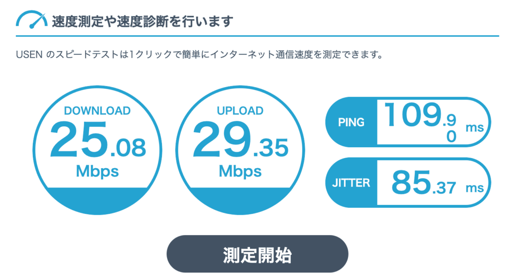 Wi-Fiスピード